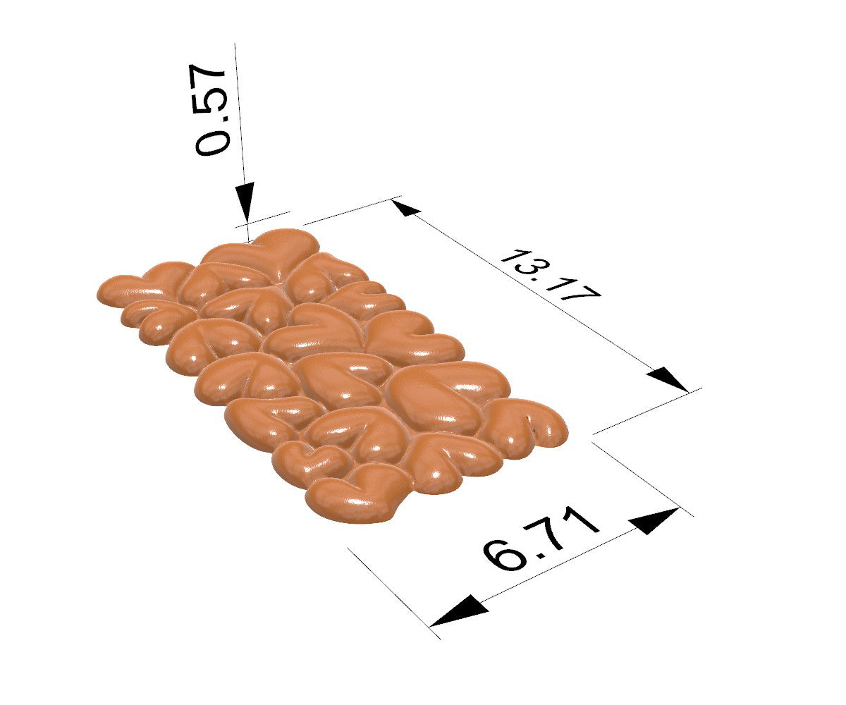 Molde para tableta de corazones "LoveBar" de 50g