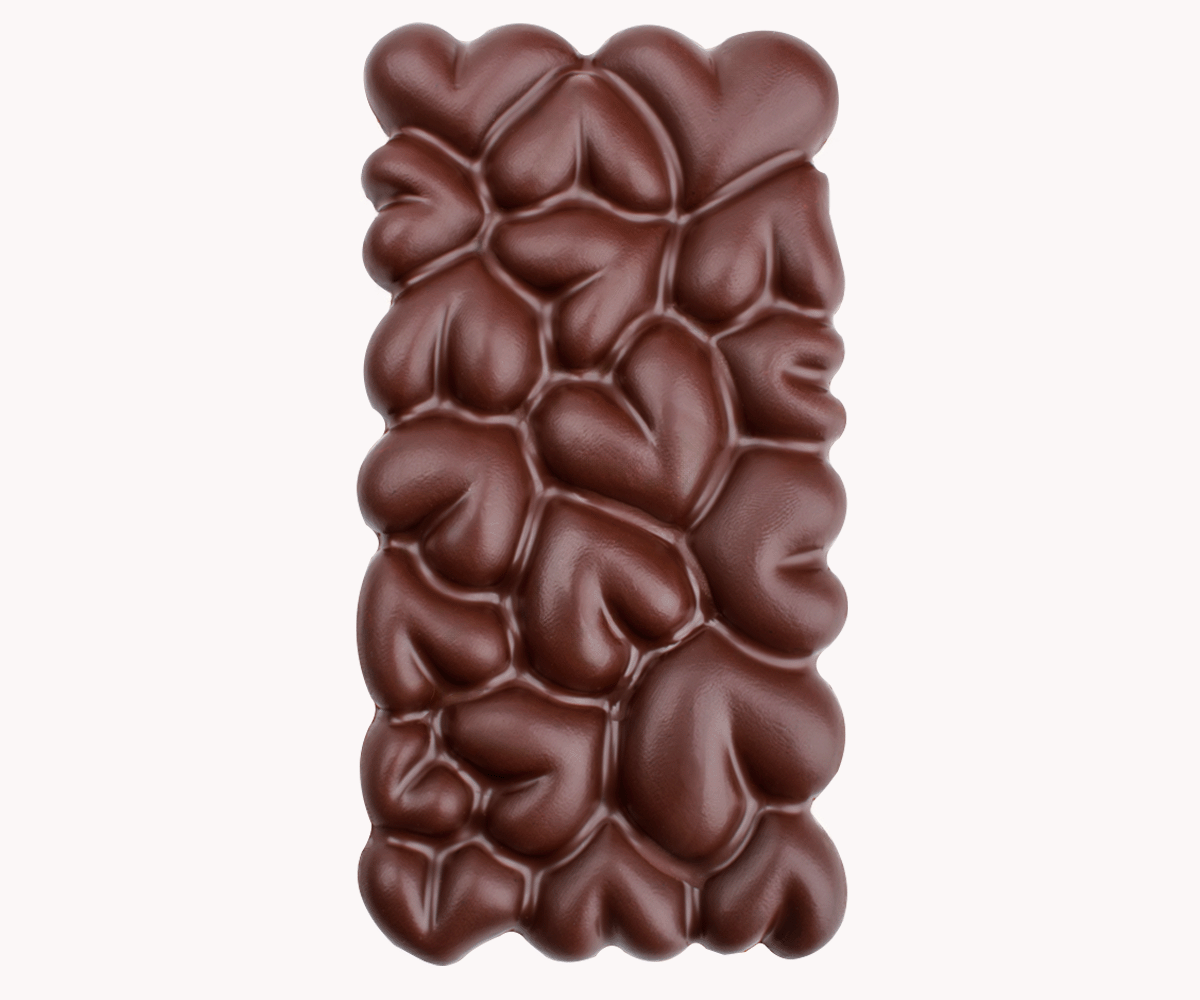 Molde para tableta de corazones "LoveBar" de 50g